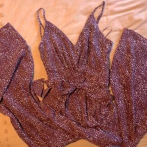Jumper, L, Maroon / Dark Red with white snow pattern, adjustable straps